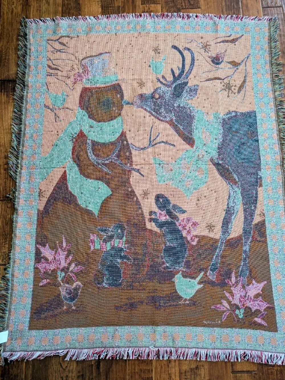 Susan Winget Christmas Woven Throw Blanket 50x60